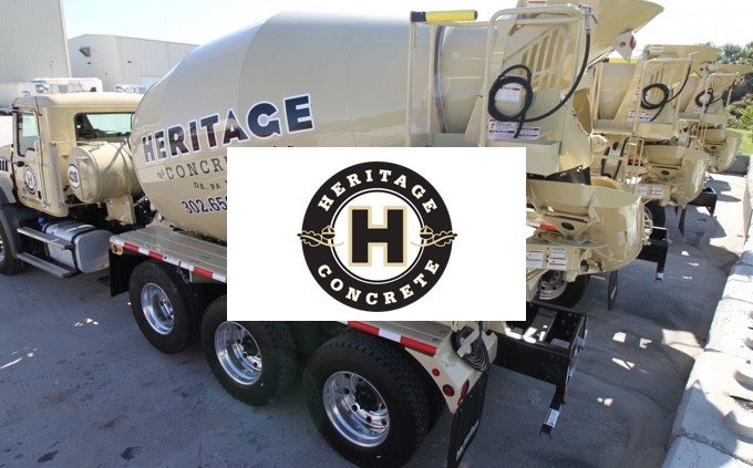 heritage concrete logo and mixer truck